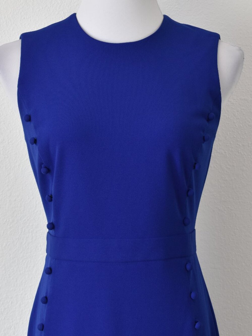 Calvin Klein Button Trim Side Slit Midi Sheath Dress - 4 - Picture 2 of 9